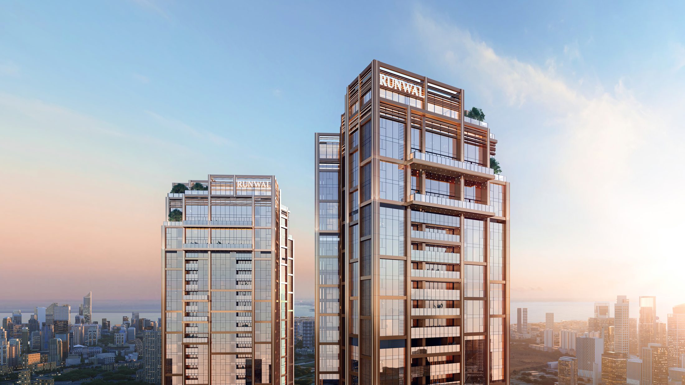 Artist’s impression of Runwal Raaya towers in Worli